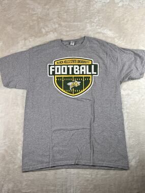Black Hills State University Yellow Jackets Gray T Shirt Men’s Sz L Football